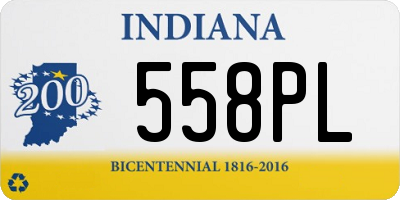 IN license plate 558PL