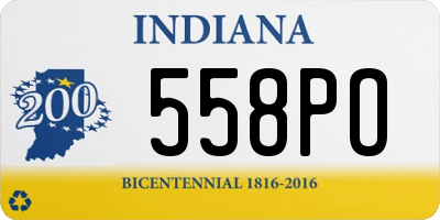 IN license plate 558PO