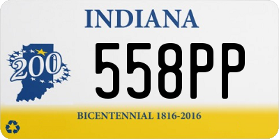 IN license plate 558PP