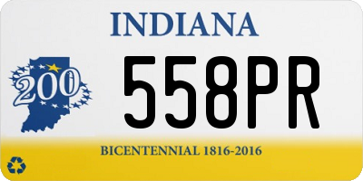 IN license plate 558PR