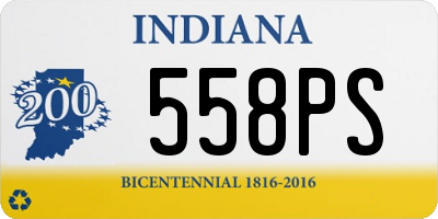 IN license plate 558PS