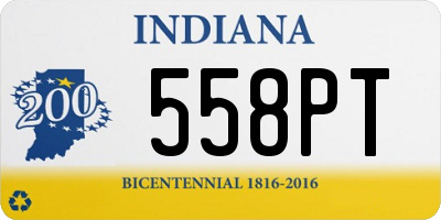 IN license plate 558PT