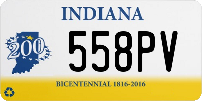 IN license plate 558PV