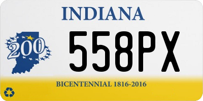 IN license plate 558PX