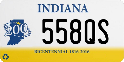 IN license plate 558QS