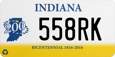 IN license plate 558RK