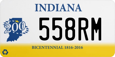 IN license plate 558RM