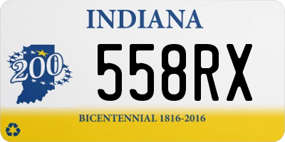 IN license plate 558RX