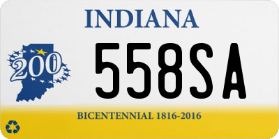 IN license plate 558SA