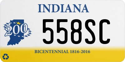 IN license plate 558SC