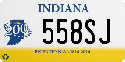 IN license plate 558SJ