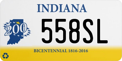 IN license plate 558SL