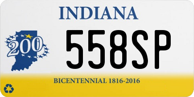 IN license plate 558SP