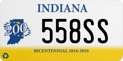 IN license plate 558SS