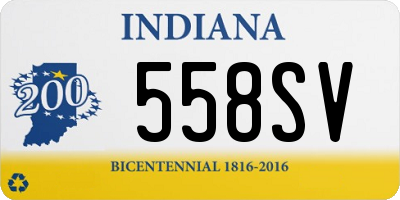 IN license plate 558SV