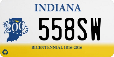 IN license plate 558SW