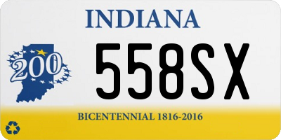 IN license plate 558SX