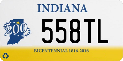 IN license plate 558TL