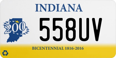 IN license plate 558UV