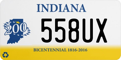 IN license plate 558UX