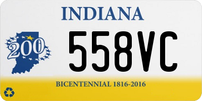 IN license plate 558VC