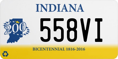 IN license plate 558VI