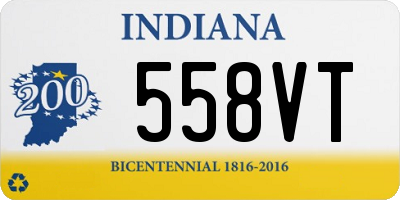 IN license plate 558VT