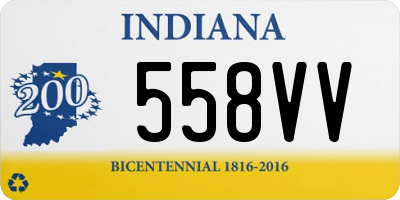 IN license plate 558VV