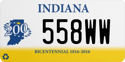 IN license plate 558WW