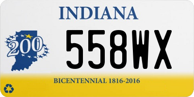 IN license plate 558WX