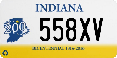 IN license plate 558XV