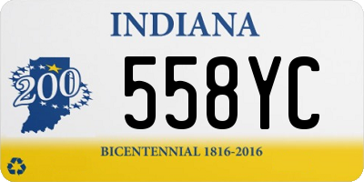 IN license plate 558YC