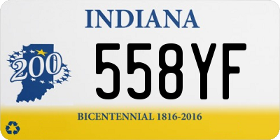 IN license plate 558YF