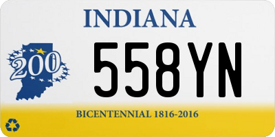 IN license plate 558YN