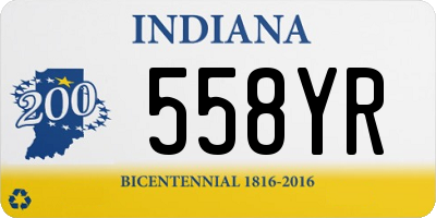 IN license plate 558YR