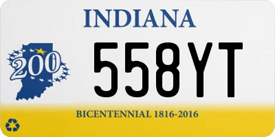 IN license plate 558YT