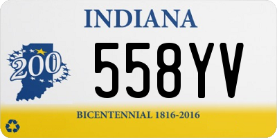 IN license plate 558YV