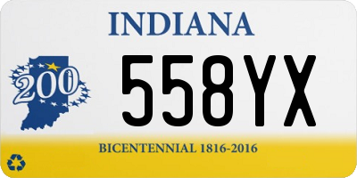 IN license plate 558YX