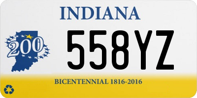 IN license plate 558YZ