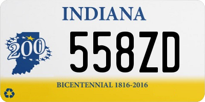 IN license plate 558ZD