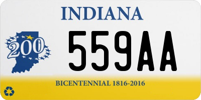 IN license plate 559AA