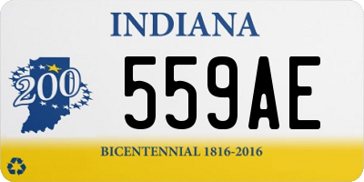 IN license plate 559AE