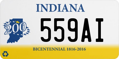 IN license plate 559AI