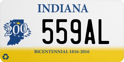 IN license plate 559AL