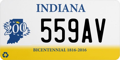 IN license plate 559AV