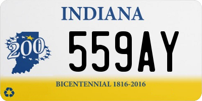 IN license plate 559AY