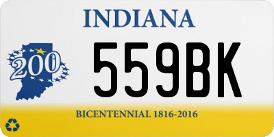 IN license plate 559BK