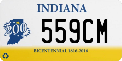 IN license plate 559CM