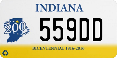 IN license plate 559DD