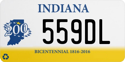 IN license plate 559DL